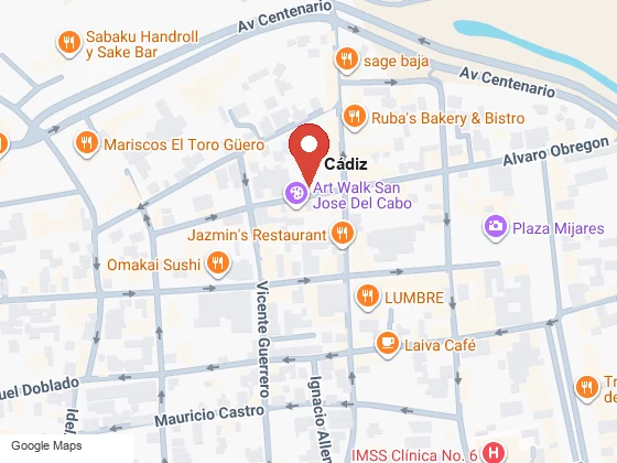 Mapa de ubicación de Cádiz Restaurante en San José del Cabo